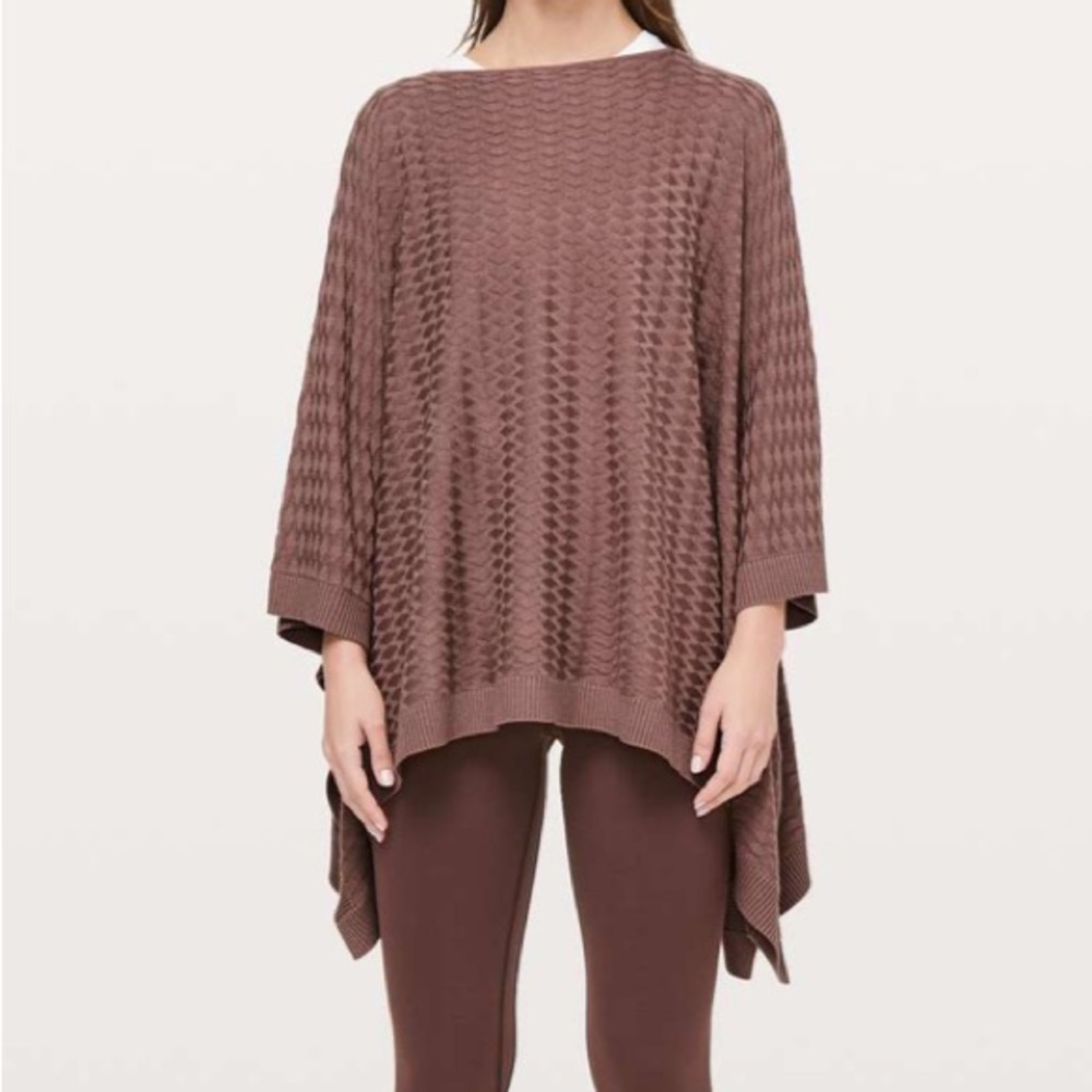 Lululemon cashmere divinity poncho - one size- like new